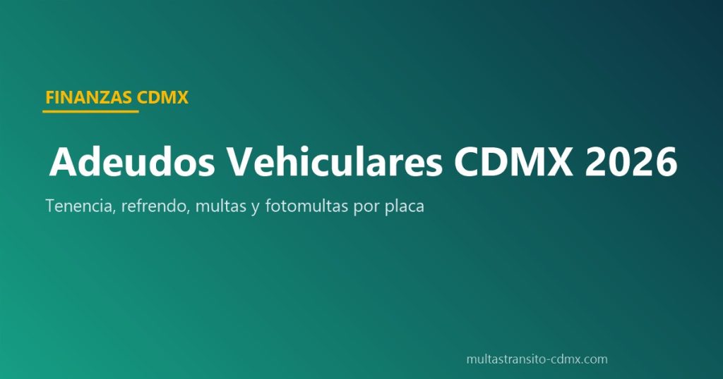 Adeudos CDMX 2026: Consulta Gratis por Placa Tenencia, Refrendo y Multas