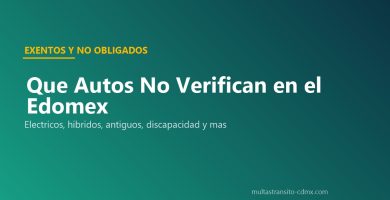 Autos exentos verificación Edomex eléctricos híbridos gas discapacidad