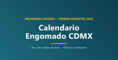Calendario engomado verificación CDMX 2026