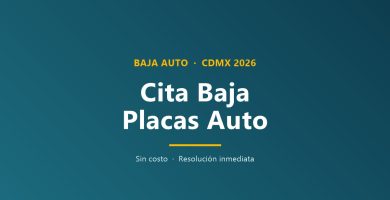 Como sacar cita para baja de placas CDMX de Auto