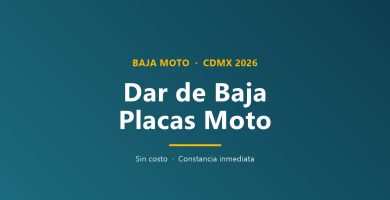 ¿Cómo dar de baja unas placas de moto en CDMX?