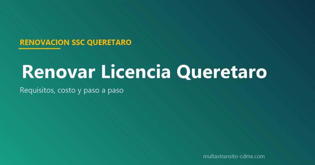 Renovar licencia Querétaro