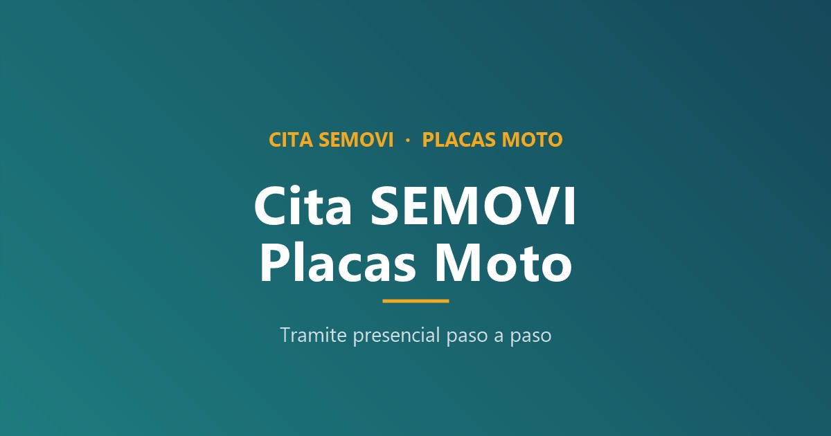¿Cómo sacar cita en Semovi CDMX para placas de moto?