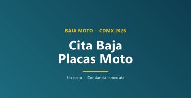 Como sacar cita para dar de baja placas de moto en CDMX