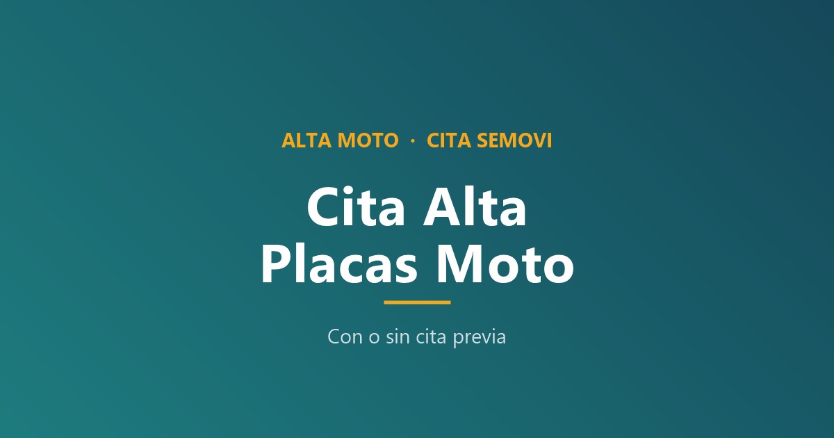 Como sacar cita para dar de alta placas de moto en CDMX