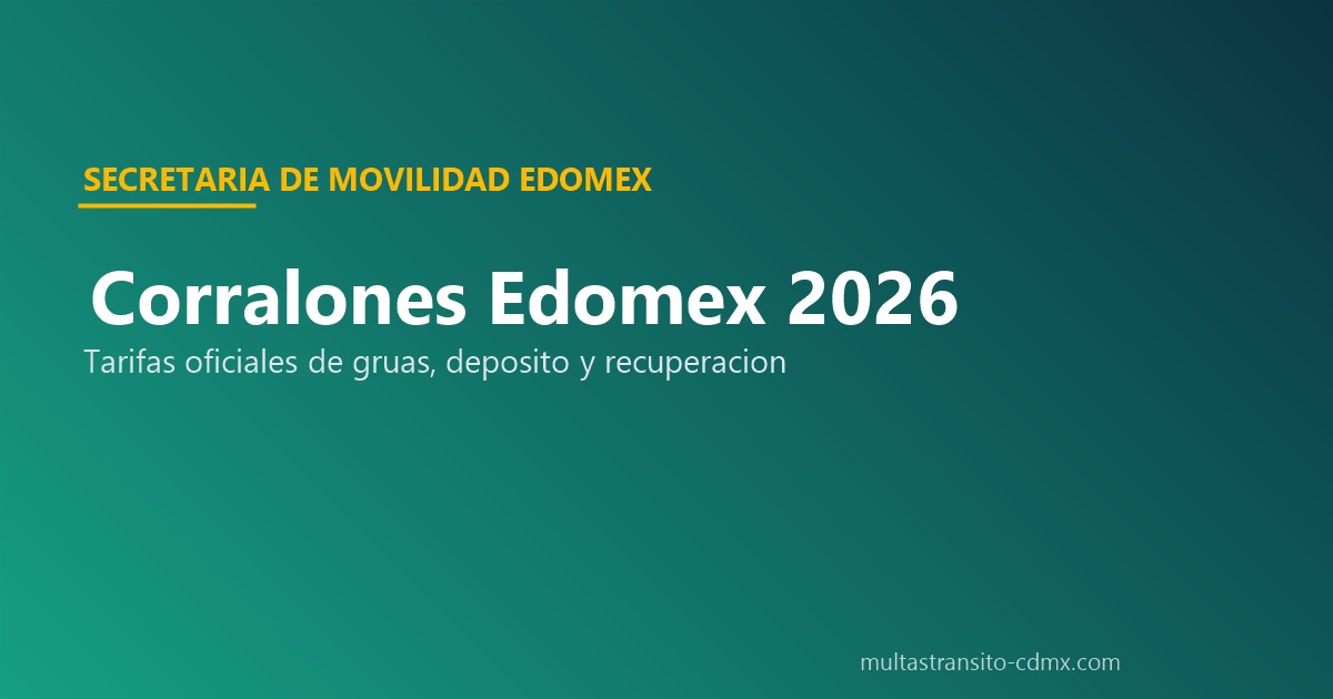 Corralones Edomex tarifas gruas deposito recuperar vehiculo