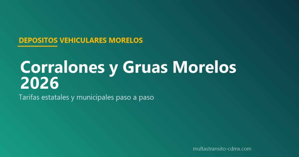 Corralones y Grúas Morelos 2026: Tarifas, Depósito y Cómo Recuperar