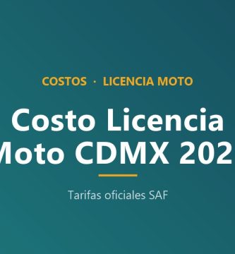 Costo licencia moto CDMX 2026 A1 A2