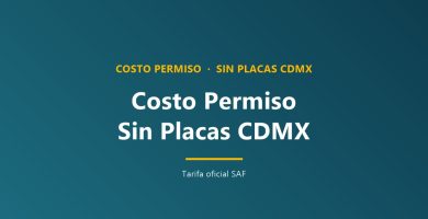 ¿Cuál es el costo para obtener permiso para circular sin placas en CDMX?