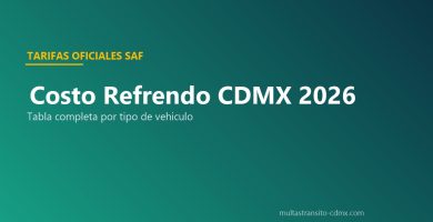 Costo refrendo tarjeta de circulación CDMX 2026