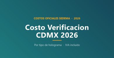 Costo verificación vehicular CDMX 2026