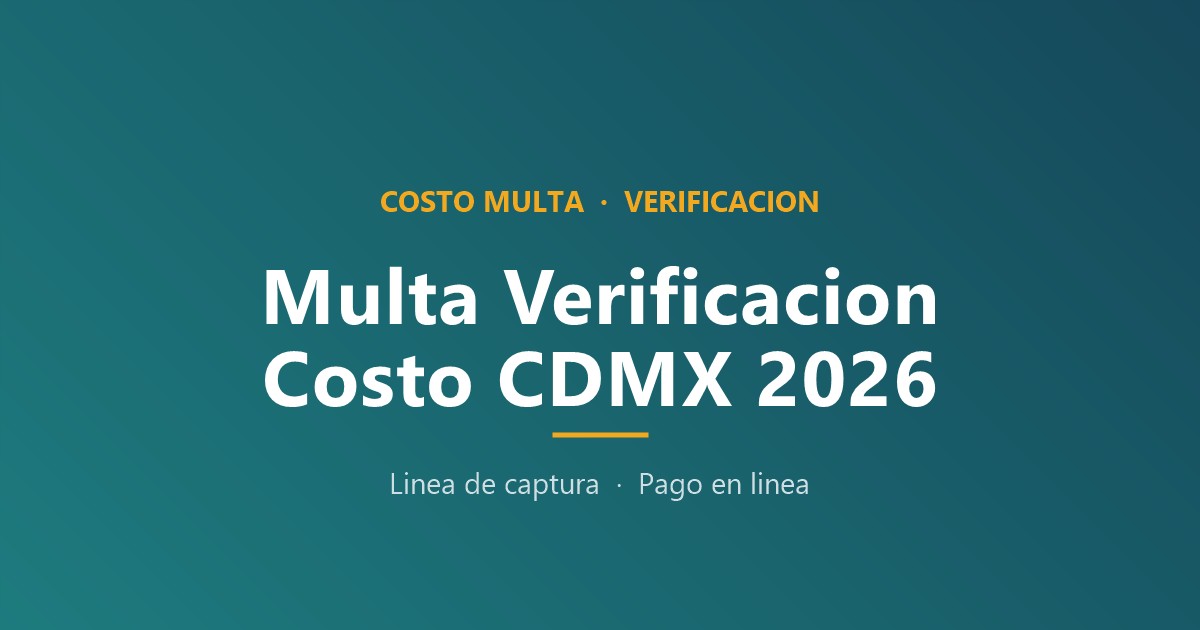 ¿Cuánto cuesta la multa por no verificar en CDMX? 2024