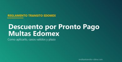 Descuento 50% multas Edomex pronto pago 15 días
