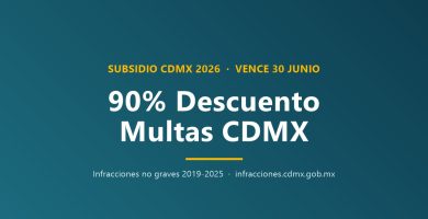 Descuento multas CDMX 90% vence 30 junio 2026