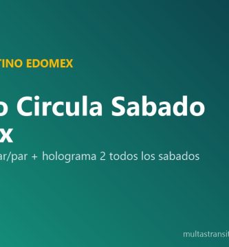 Hoy No Circula Edomex sábado sabatino par impar