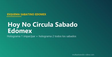 Hoy No Circula Edomex sábado sabatino par impar