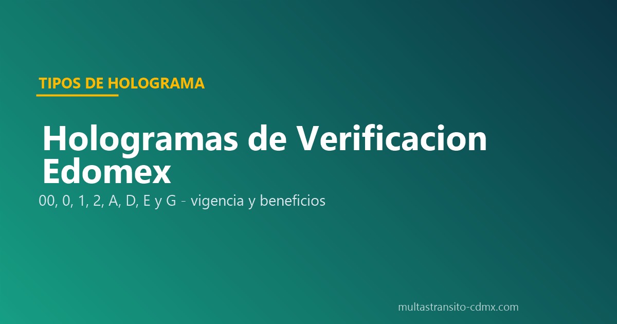 Hologramas Edomex 00 0 1 2 A D E G vigencia beneficios