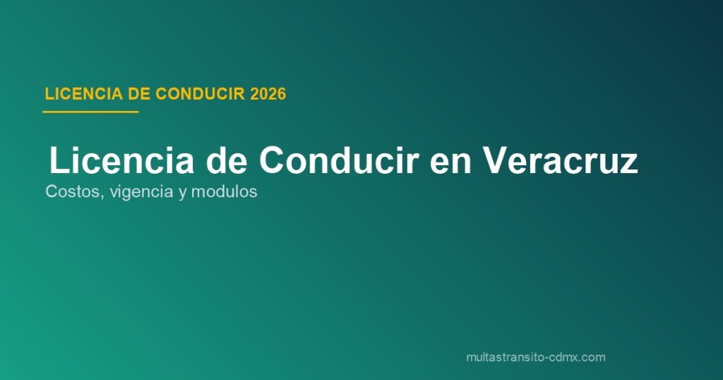 Licencia de conducir Veracruz 2026