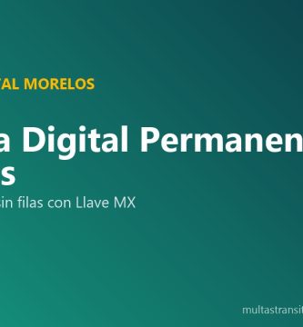 Licencia digital permanente Morelos Llave MX renovacion en linea