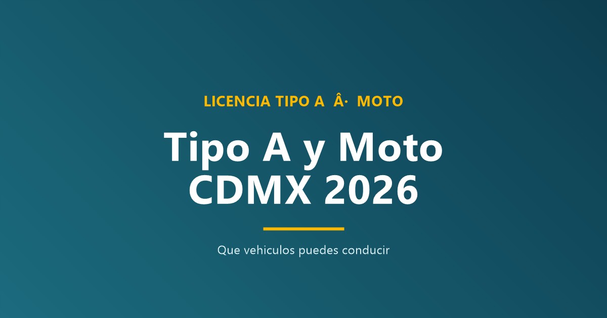 Licencia Tipo A para conducir moto CDMX
