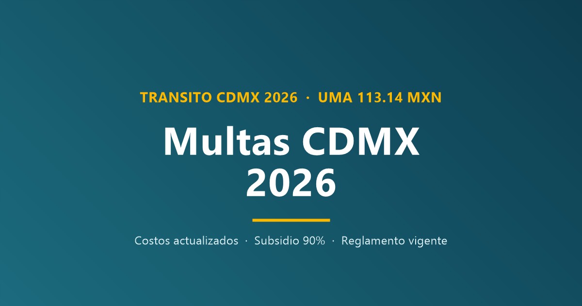 Multas CDMX 2026 costos UMA actualizados