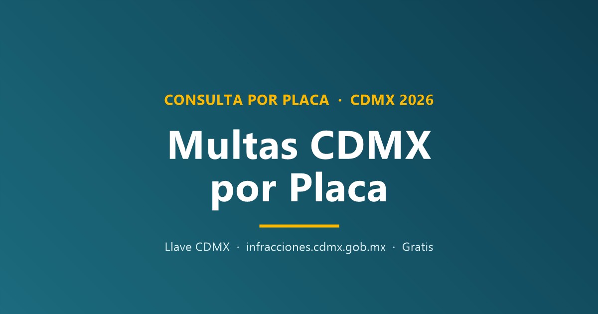 Consulta multas CDMX por placa con Llave CDMX