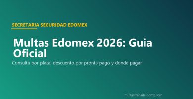 Multas Edomex 2026 guía oficial Secretaría Seguridad