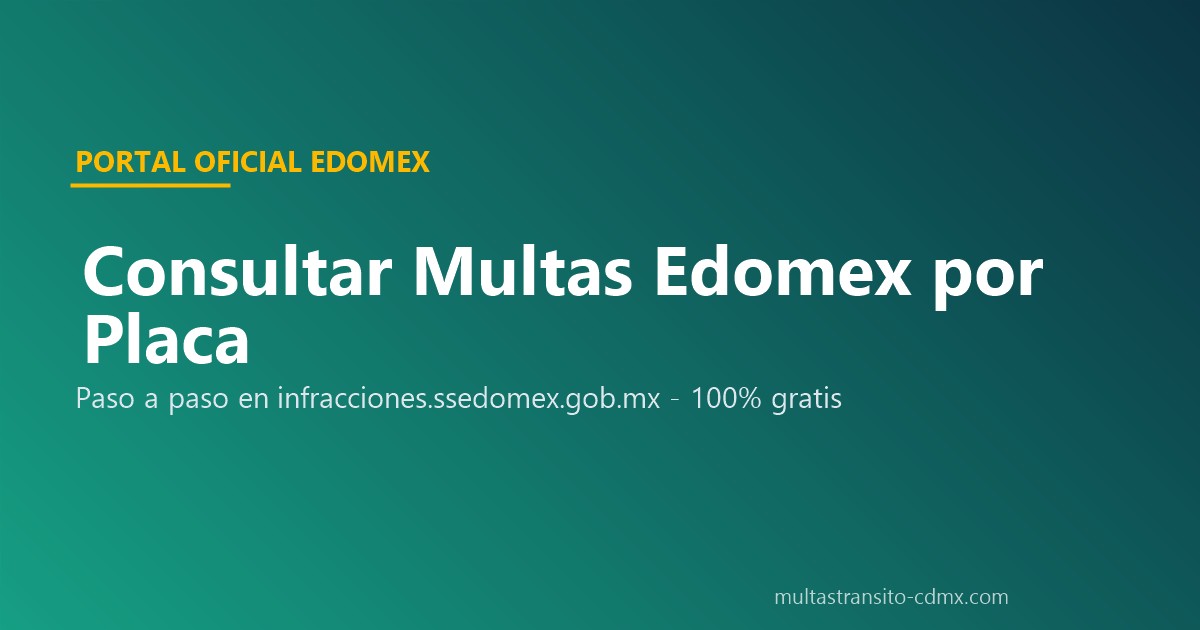 Consultar multas Edomex por placa portal oficial