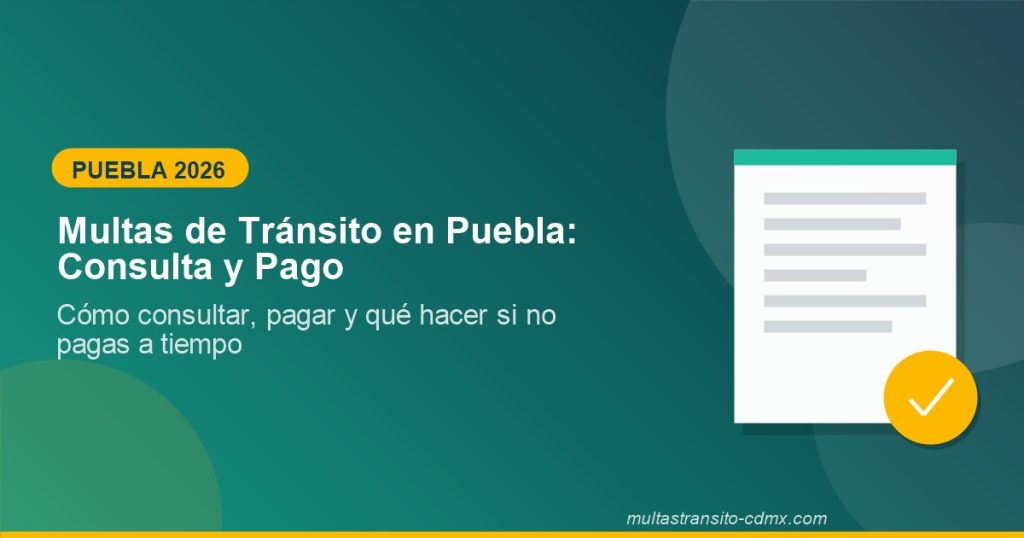 Multas de transito en Puebla 2026