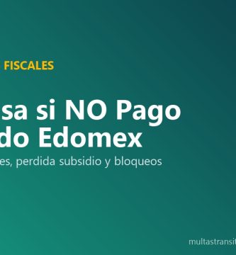 Consecuencias no pagar refrendo Edomex recargos