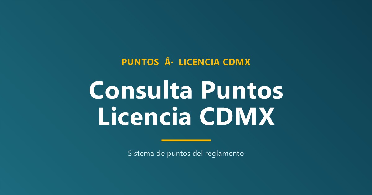Consulta puntos licencia conducir CDMX