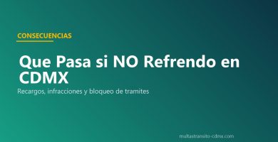 Consecuencias de no refrendar tarjeta de circulación CDMX