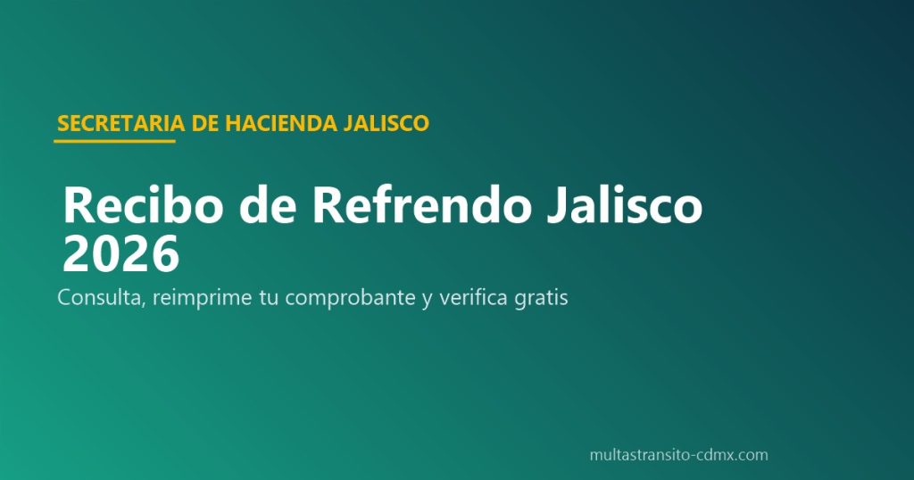 Cómo imprimir el recibo de pago de refrendo vehicular Jalisco