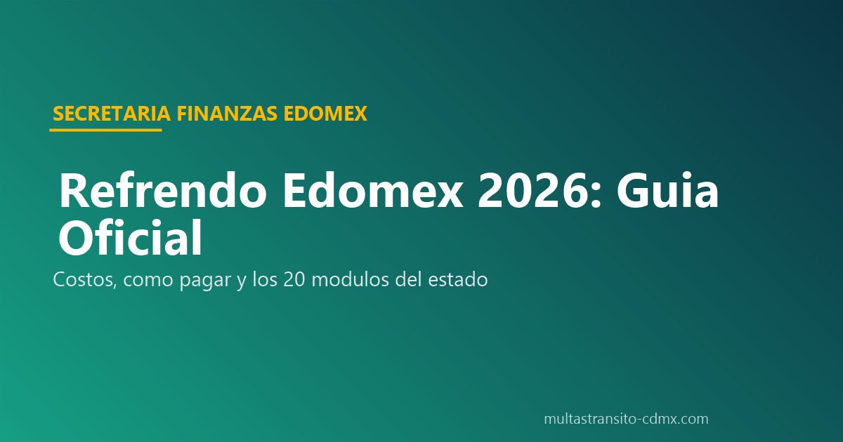 Refrendo Edomex 2026 guía oficial Secretaría Finanzas