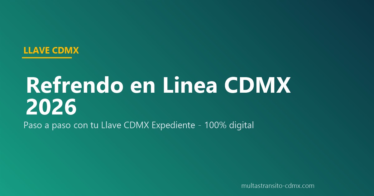 Refrendo tarjeta de circulación en línea CDMX paso a paso