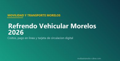 Refrendo vehicular Morelos 2026 costo pago en linea modulos