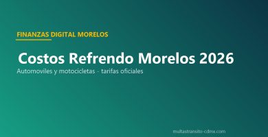 Costos refrendo Morelos 2026 auto 990 moto 731 tarifa oficial