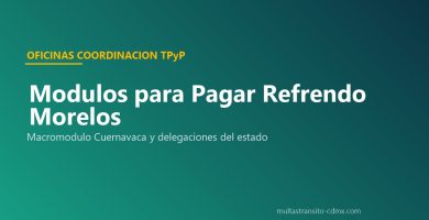 Modulos refrendo Morelos 9 oficinas Cuernavaca delegaciones macromodulo