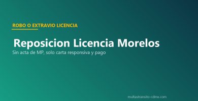Reposicion licencia conducir Morelos robo extravio carta responsiva