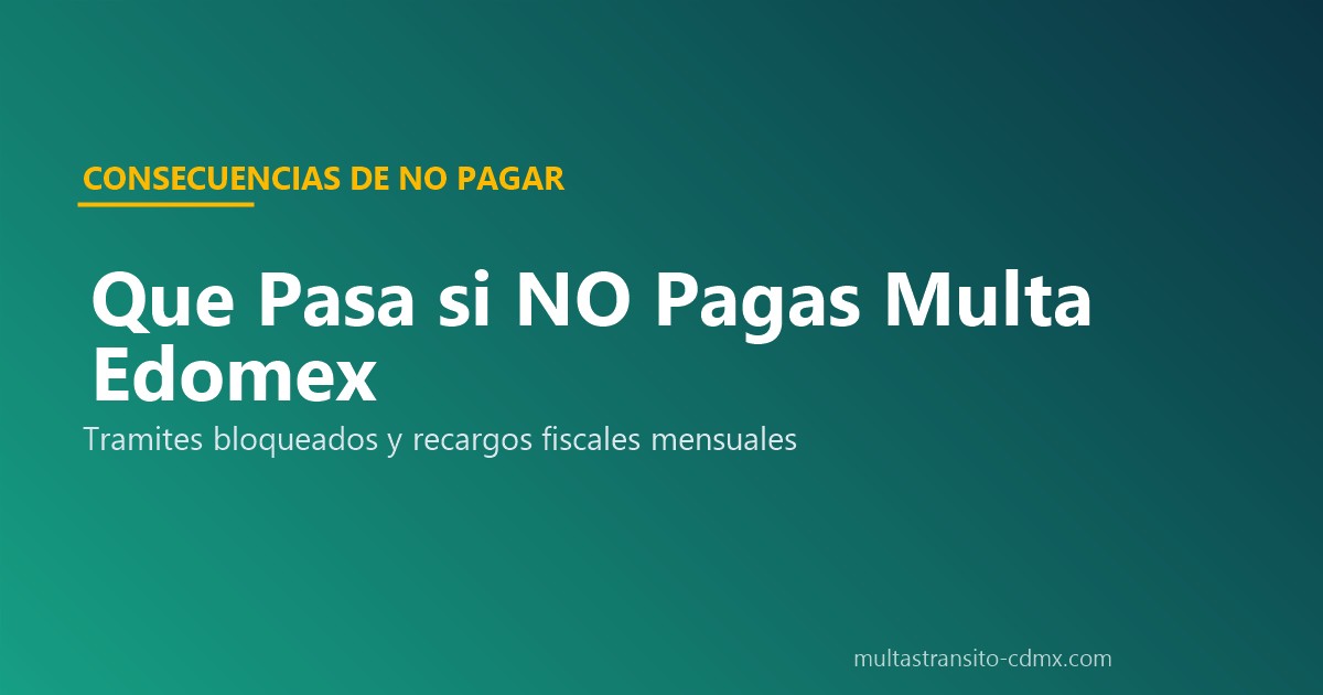 Restricciones por no pagar multas Edomex padrón vehicular