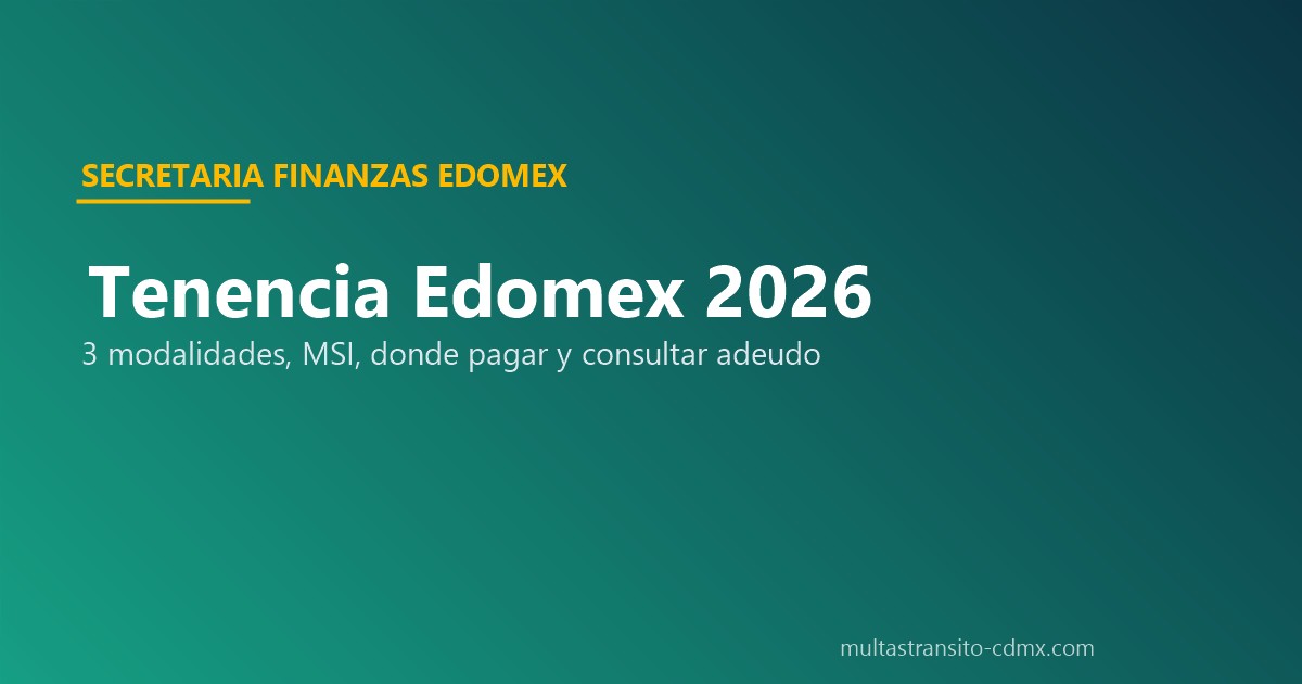 Tenencia Edomex 2026 pago consulta subsidio MSI