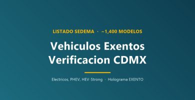 Vehículos exentos verificación CDMX 2026