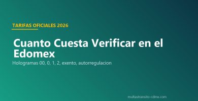 Costo verificación Edomex 2026 tarifas hologramas