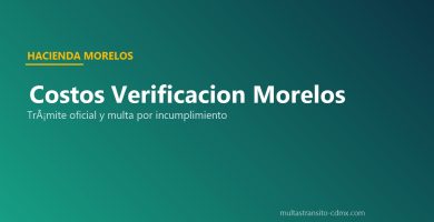 Costos verificacion Morelos 2026 tarifa multa incumplimiento
