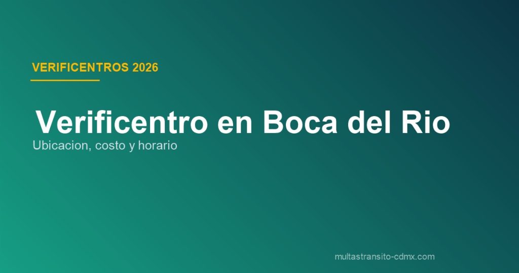 Verificentro en Boca del Río