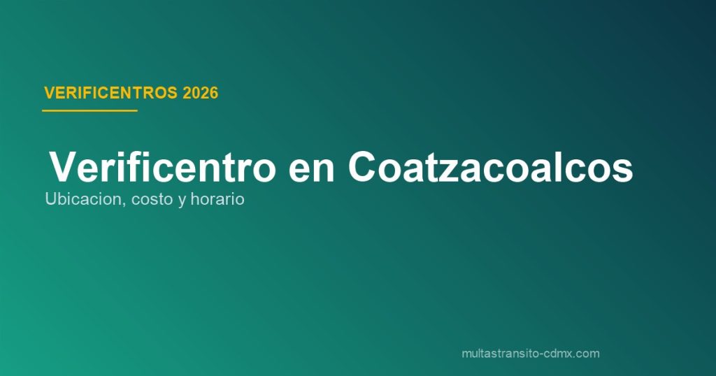 Verificentro en Coatzacoalcos