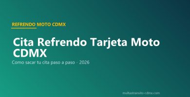 Cita refrendo tarjeta moto CDMX 2026