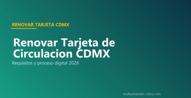 Renovar tarjeta de circulación CDMX 2026