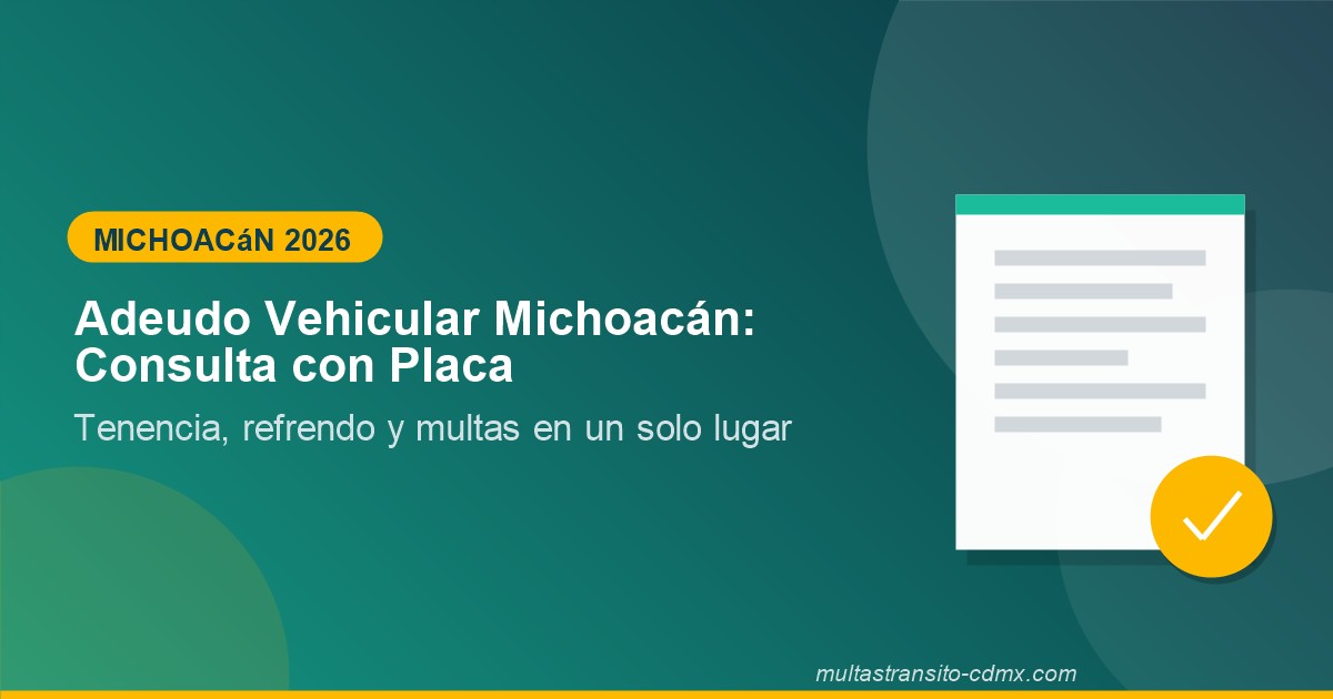 Adeudo vehicular Michoacan: consulta con placa