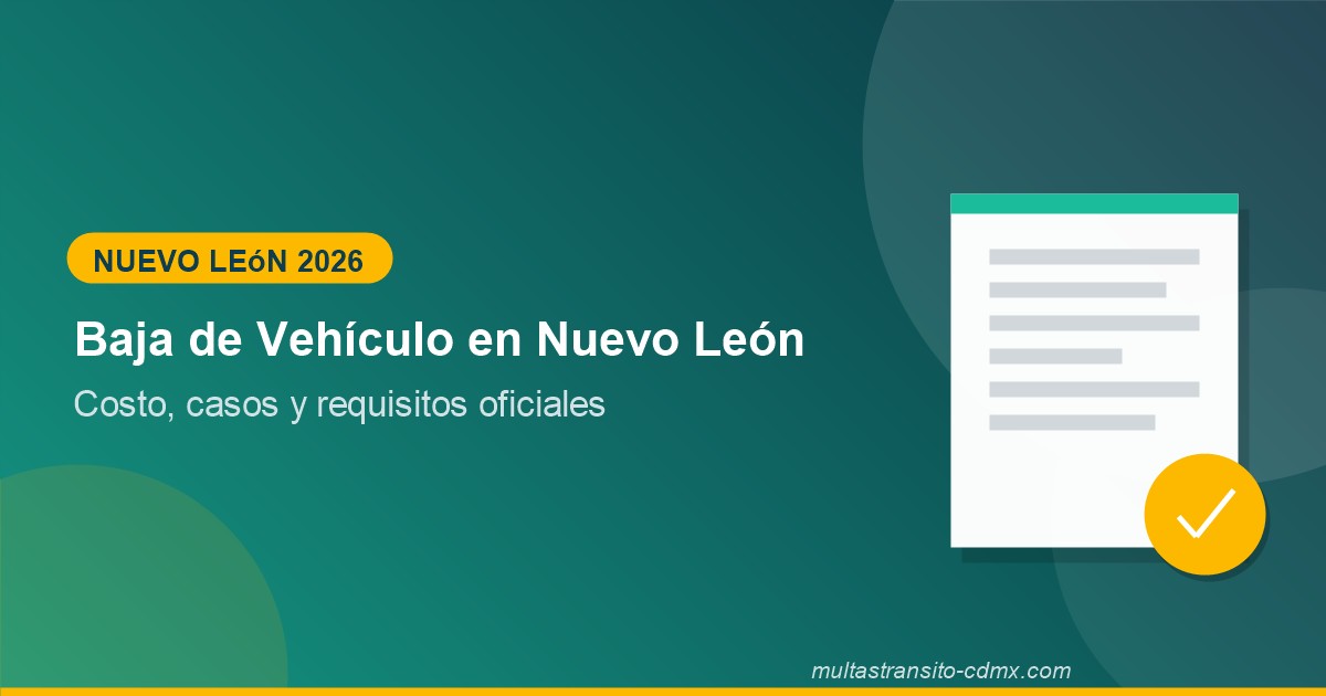 Baja de vehículo en Nuevo León: costo y requisitos